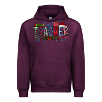 Mauve Wine Teacher Christmas Urban Hoodie - CowhideDigitalArt
