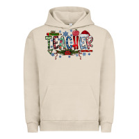 Pigment French Oak Teacher Christmas Urban Hoodie - CowhideDigitalArt