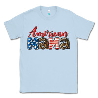 Dusty Blue Western American Mama Mother's Day Classic Tee - LillyAllenDesigns