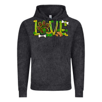 Vintage Black St. Patrick's Day love dog paw Vintage Hoodie - BundleAndBundleShop