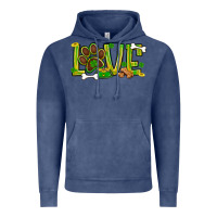 Vintage Denim St. Patrick's Day love dog paw Vintage Hoodie - BundleAndBundleShop