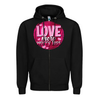 Black Love more worry less Valentine's Day Zipper Hoodie - HowdyJamesFarm