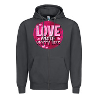Smoke Love more worry less Valentine's Day Zipper Hoodie - HowdyJamesFarm