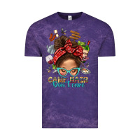Cloud Purple Camp Hair Dont Care Messy Bun Bbs Vintage Tee - BundleAndBundleShop