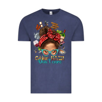 Vintage Denim Camp Hair Dont Care Messy Bun Bbs Vintage Tee - BundleAndBundleShop