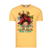 Vintage Mustard Camp Hair Dont Care Messy Bun Bbs Vintage Tee - BundleAndBundleShop