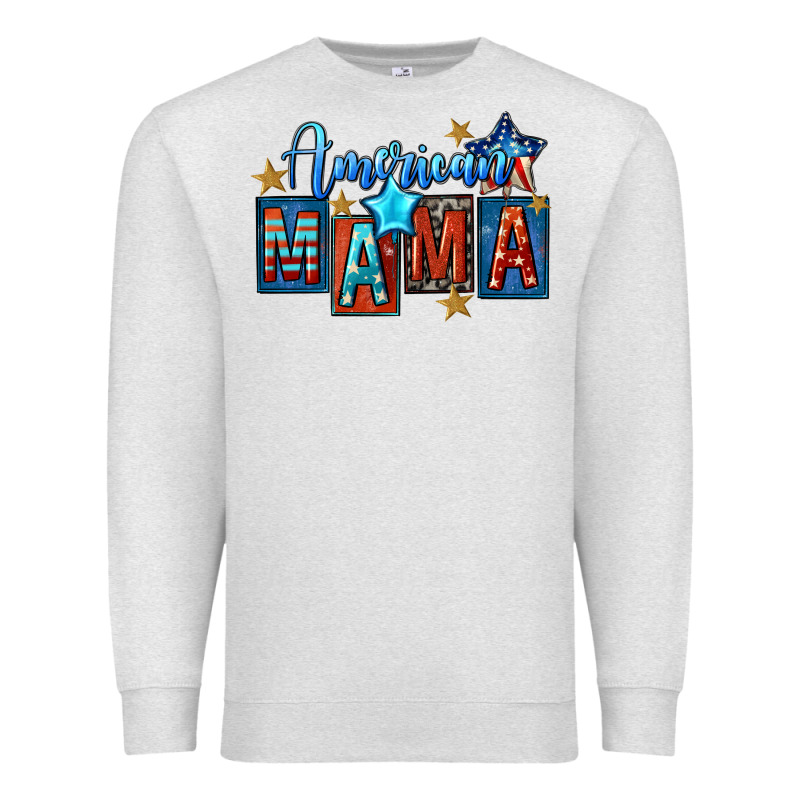 American Mama 4th Of July Premium Sweatshirt by FaDigitalArtStudio | Teevron