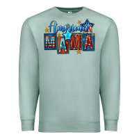 Seafoam American mama 4th of july Premium Sweatshirt - FaDigitalArtStudio