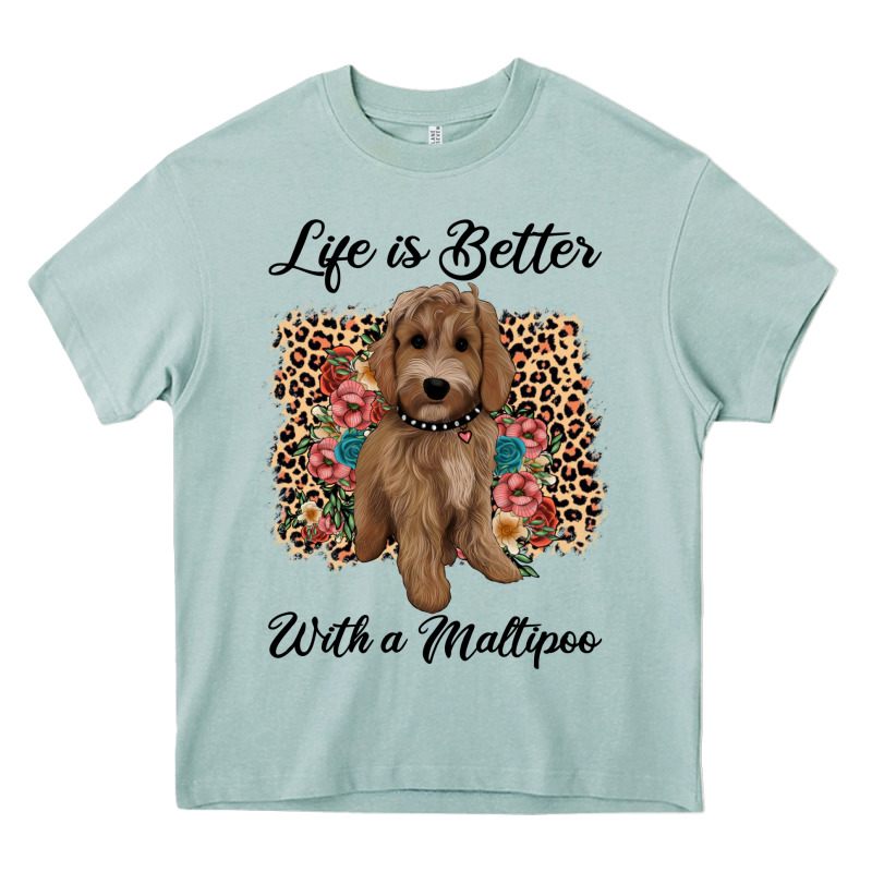 Life Is Better With A Maltipoo Heavy Core Tee by BarkalooDesign | Teevron