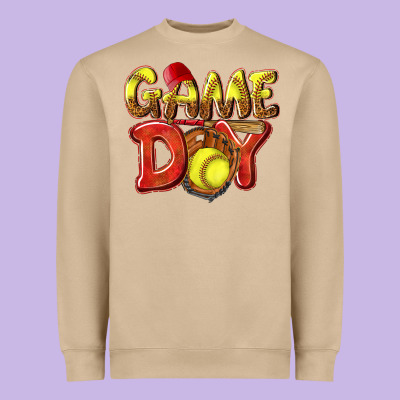 Game Day Softball Heavyweight Sweatshirt Designed By Nancycooperartshop