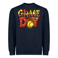 Navy Game Day Softball Heavyweight Sweatshirt - NancyCooperArtShop