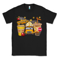 Black School Bus Coffee And Star Bbs Classic Tee - BundleAndBundleShop
