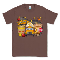 Chestnut School Bus Coffee And Star Bbs Classic Tee - BundleAndBundleShop