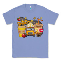 Colony Blue School Bus Coffee And Star Bbs Classic Tee - BundleAndBundleShop
