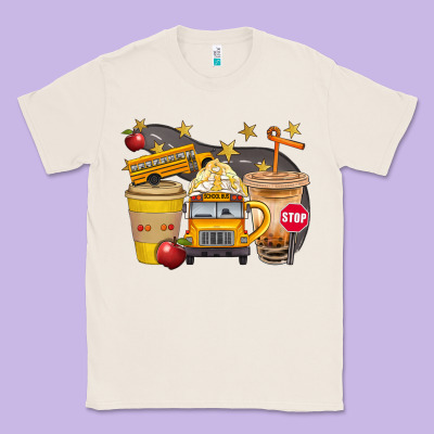 School Bus Coffee And Star Bbs Classic Tee Designed By Bundleandbundleshop
