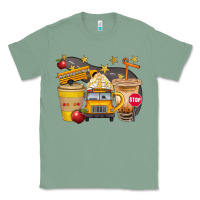 Sage School Bus Coffee And Star Bbs Classic Tee - BundleAndBundleShop