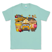 Seafoam School Bus Coffee And Star Bbs Classic Tee - BundleAndBundleShop