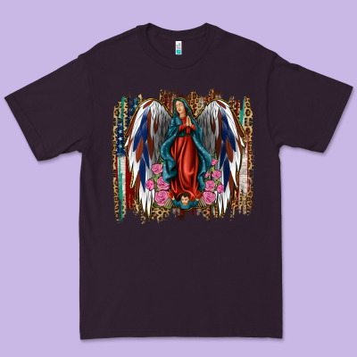 Lady Of Guadalupe 4th Of July Premium Tee Designed By Jasminsmagicworld