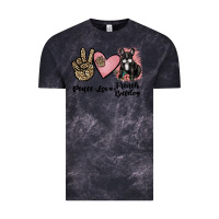 Cloud Black peace love french bulldog Vintage Tee - JahusDesignShop