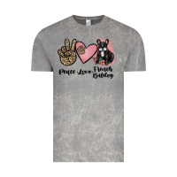 Cloud Rock peace love french bulldog Vintage Tee - JahusDesignShop