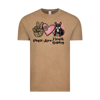 Vintage Coffee peace love french bulldog Vintage Tee - JahusDesignShop