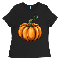 Black pumpkin Ladies Tee - BarkalooDesign