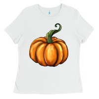 White pumpkin Ladies Tee - BarkalooDesign