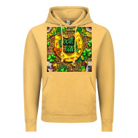 Vintage Mustard St. Patricks good luck with cow digital paper Vintage Hoodie - BundleAndBundleShop