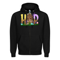 Black Hop Rabbit Easter Day Zipper Hoodie - HowdyJamesFarm