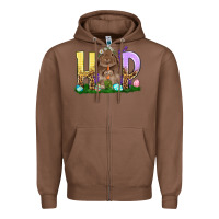 Chestnut Hop Rabbit Easter Day Zipper Hoodie - HowdyJamesFarm