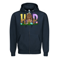 Navy Hop Rabbit Easter Day Zipper Hoodie - HowdyJamesFarm