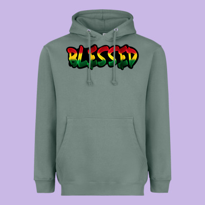Juneteenth Blessed Heavyweight Hoodie Designed By Fadigitalartstudio