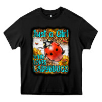 Black Western Just A Girl Who Loves Ladybug Heavy Core Tee - LillyAllenDesigns