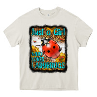 Cream Western Just A Girl Who Loves Ladybug Heavy Core Tee - LillyAllenDesigns