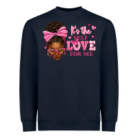 Navy it's the self love for me afro woman Heavyweight Sweatshirt - texasbilliewilder