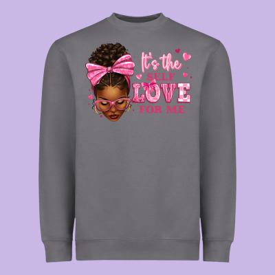 It's The Self Love For Me Afro Woman Heavyweight Sweatshirt Designed By Texasbilliewilder