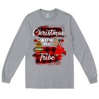 Heather Grey Christmas With My Tribe Long Sleeve Tee - Bettercallsaul