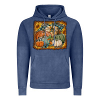 Vintage Denim pumpkins with sunflowers Vintage Hoodie - RanaPortraitStore