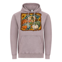 Vintage Zinc pumpkins with sunflowers Vintage Hoodie - RanaPortraitStore
