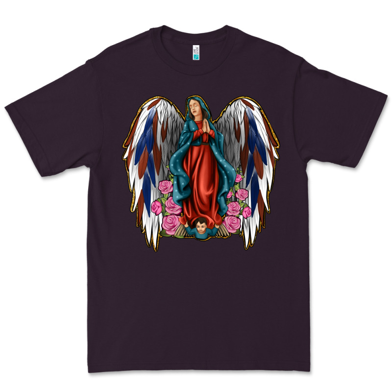 Angel Wing Lady Of Guadalupe 4th Of July Premium Tee by Jasminsmagicworld | Teevron