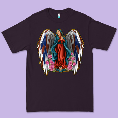 Angel Wing Lady Of Guadalupe 4th Of July Premium Tee Designed By Jasminsmagicworld