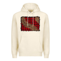 Tofu leopard buffalo plaid background Premium Hoodie - CowCowDesign