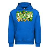 Cobalt Lucky Vibes Urban Hoodie - CowhideDigitalArt