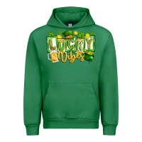 Emerald Lucky Vibes Urban Hoodie - CowhideDigitalArt