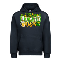 Navy Lucky Vibes Urban Hoodie - CowhideDigitalArt