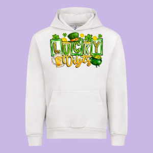 Lucky Vibes Urban Hoodie Designed By Cowhidedigitalart
