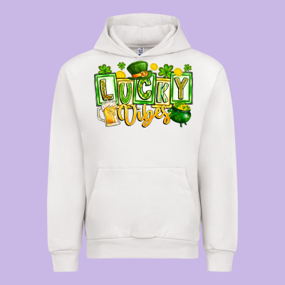 Lucky Vibes Urban Hoodie Designed By Cowhidedigitalart
