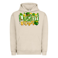 Pigment French Oak Lucky Vibes Urban Hoodie - CowhideDigitalArt
