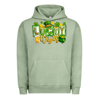 Pigment Oil Green Lucky Vibes Urban Hoodie - CowhideDigitalArt