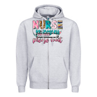 Heather Grey nurse in progress Zipper Hoodie - CowGirlArtShop